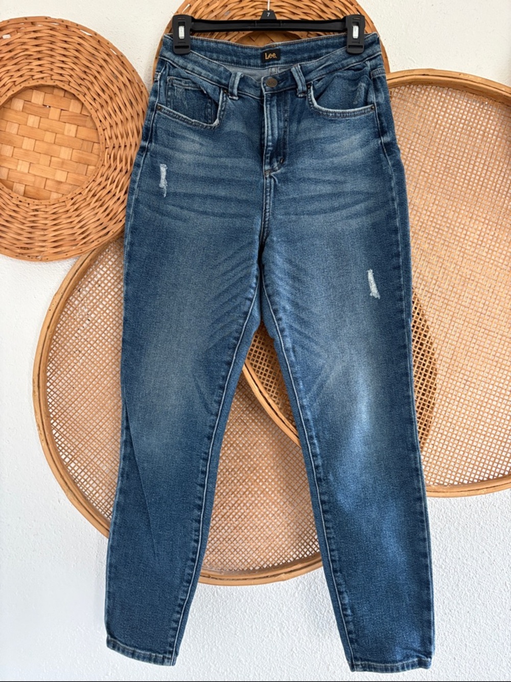 Lee High-Rise Slim Jeans in Dark Blue Wash size 28
